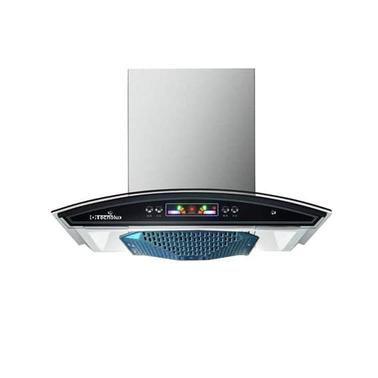 HOTTE DE CUISINE TECHNOLUX 60X60 AVEC SORTIE GRIS NOIR TEC60PYRAMIDE