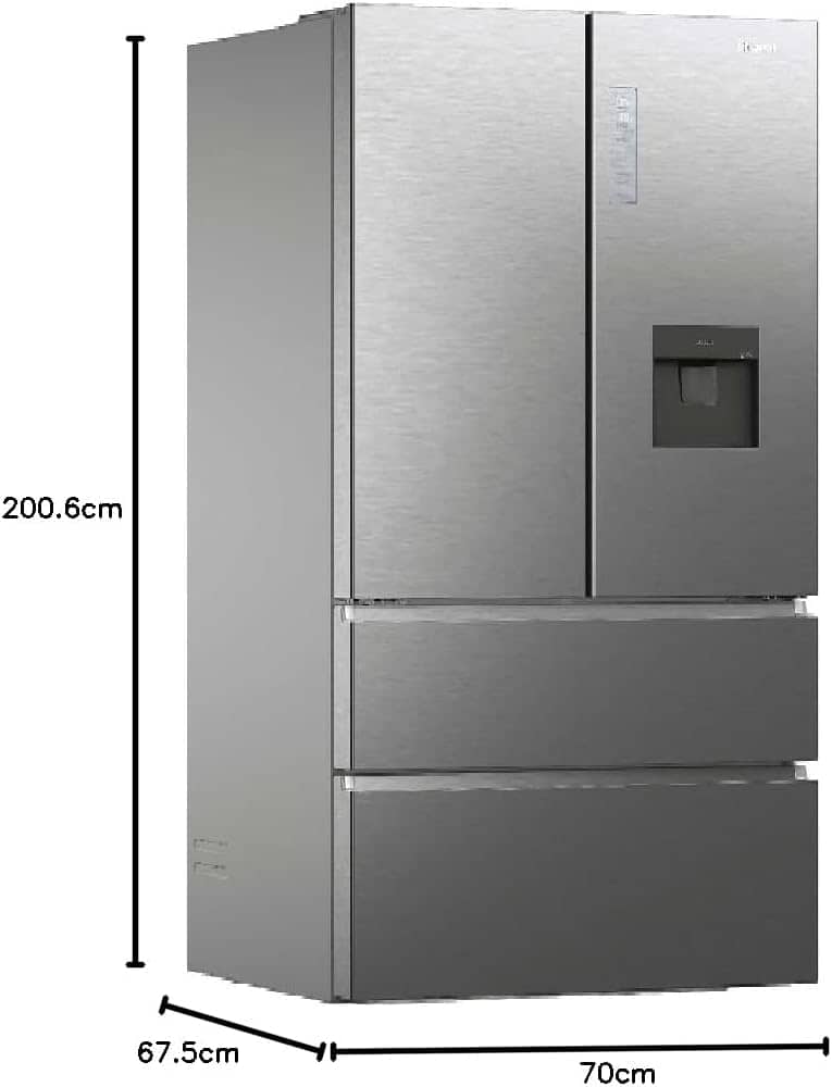 Réfrigérateur HAIER SIDE BY SIDE 4portes 477litres avec fontaine gris HFW7720EWMP Réfrigérateur HAIER SIDE BY SIDE 4portes 477litres avec fontaine gris HFW7720EWMP