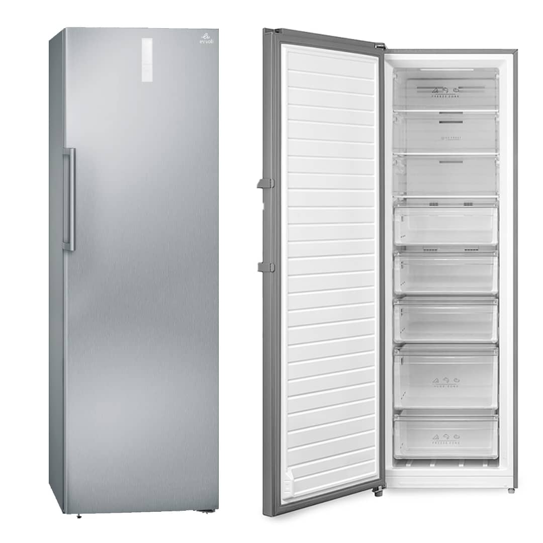 CONGELATEUR EVVOLI VERTICAL 1PORTE 8TIROIRS NOFROST 290L GRIS EVRFMU290FS CONGELATEUR EVVOLI VERTICAL 1PORTE 8TIROIRS NOFROST 290L GRIS EVRFMU290FS