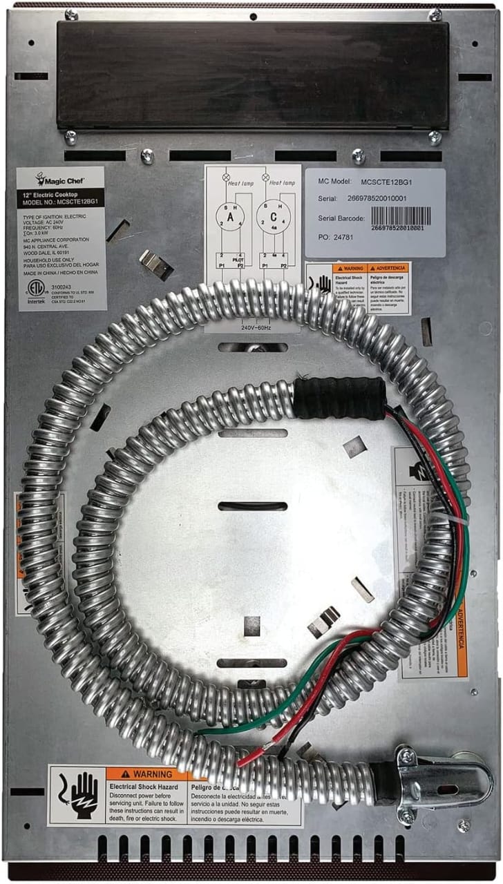 PLAQUE ENCASTRABLE 2FEUX MAGIC CHEF INDUCTION ELECTRIQUE MCSCTE12BG1 PLAQUE ENCASTRABLE 2FEUX MAGIC CHEF INDUCTION ELECTRIQUE MCSCTE12BG1