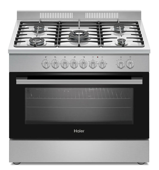 CUISINIERE HAIER 5FEUX 90X60 A GAZ GRIS HCR6050EGS2