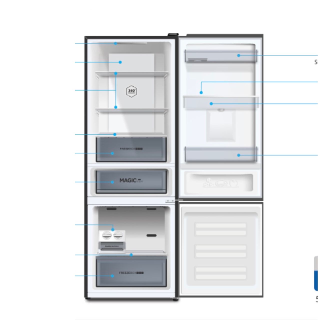 Réfrigérateur HAIER avec distributeur d'eau HRFB399MA Réfrigérateur HAIER avec distributeur d'eau HRFB399MA