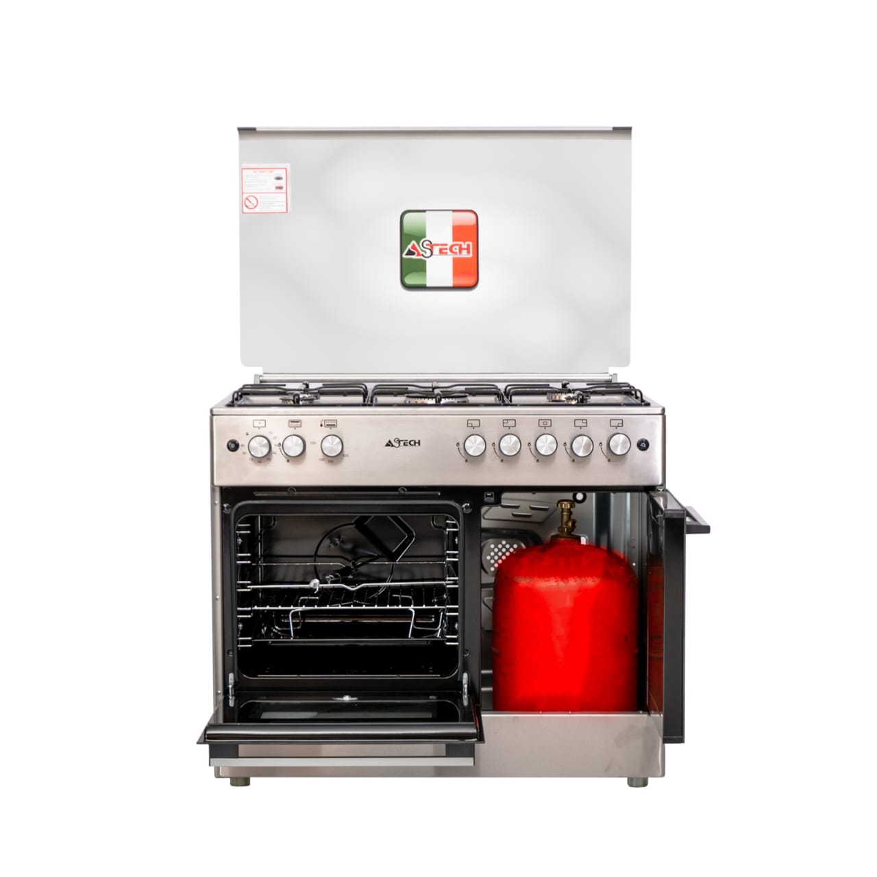 CUISINIERE ASTECH 5FEUX 90X60 A GAZ AVEC FOUR A GAZ AVEC PORTE BOUTEILLE CK95BSAR CUISINIERE ASTECH 5FEUX 90X60 A GAZ AVEC FOUR A GAZ AVEC PORTE BOUTEILLE CK95BSAR