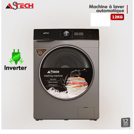 Machine à laver ASTECH 12KG INVERTER gris MLV12FN1210LC