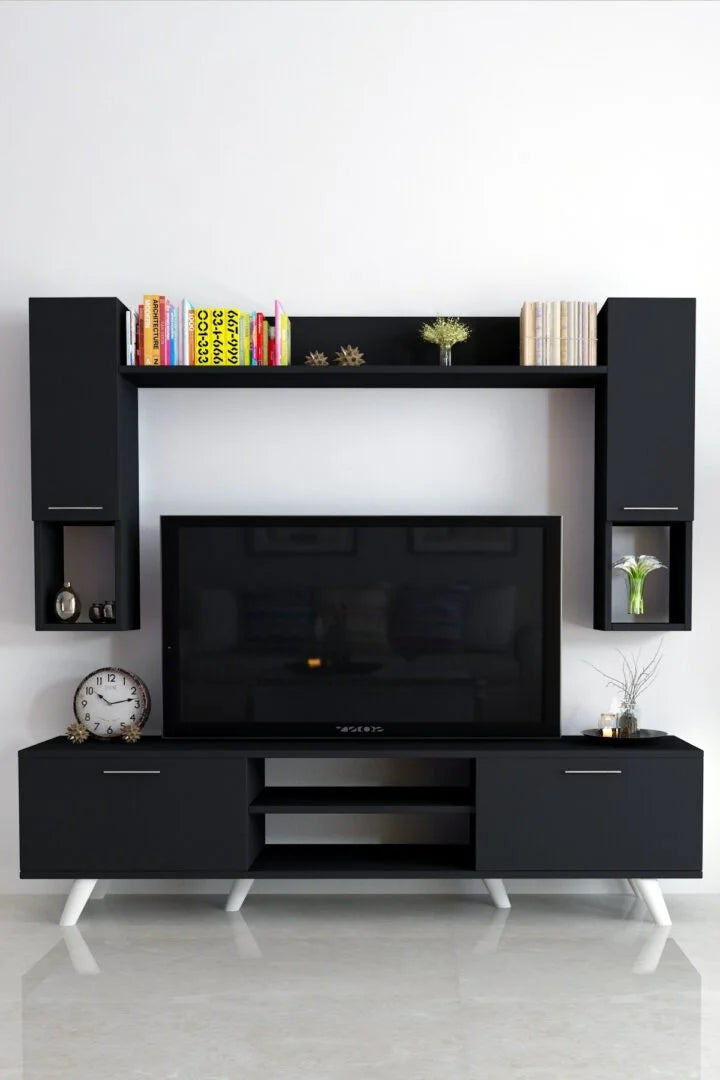 Meuble TV - 1m80 - Noire Meuble TV - 1m80 - Noire