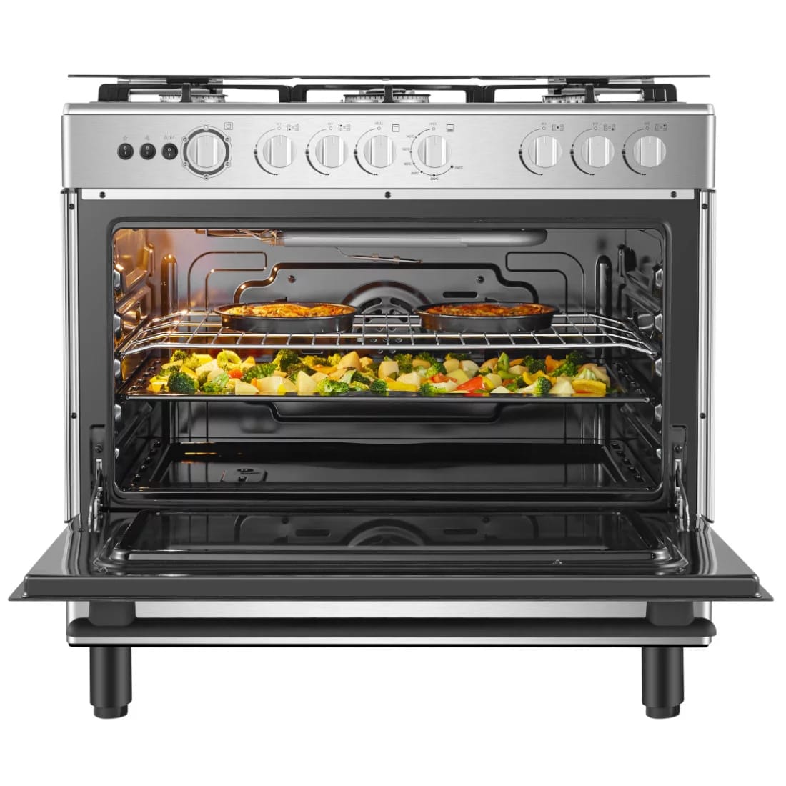 CUISINIERE HISENSE 5FEUX 90X60 A GAZ GRIS HFG90335RX CUISINIERE HISENSE 5FEUX 90X60 A GAZ GRIS HFG90335RX