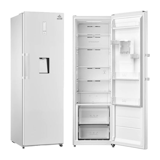 Réfrigérateur EVVOLI vertical 1porte 8tiroirs 390 litres avec fontaine Nofrost blanc EVRFMU390LW