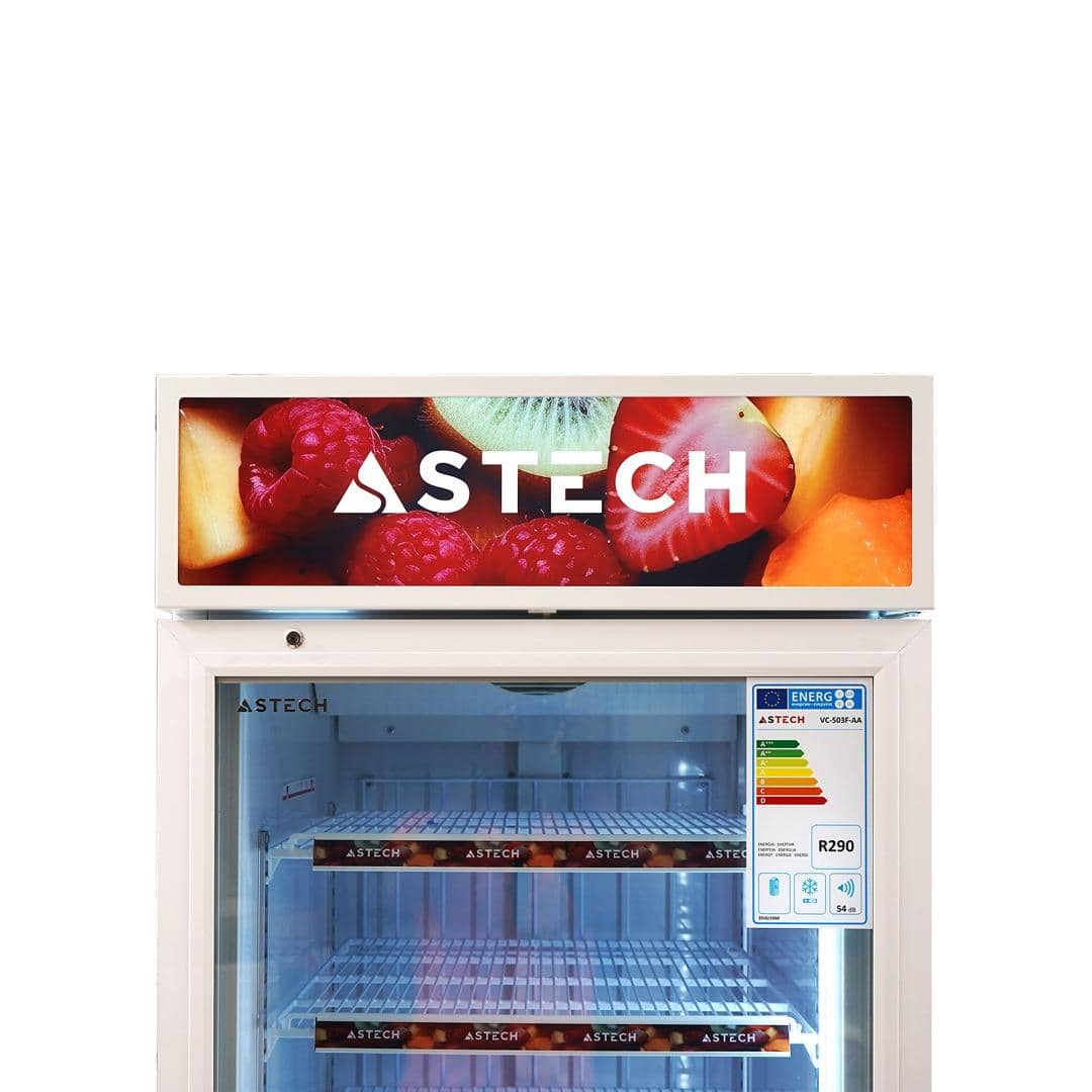Congélateur ASTECH vertical 424litres 7tiroirs vitrine nofrost VC503FAA Congélateur ASTECH vertical 424litres 7tiroirs vitrine nofrost VC503FAA