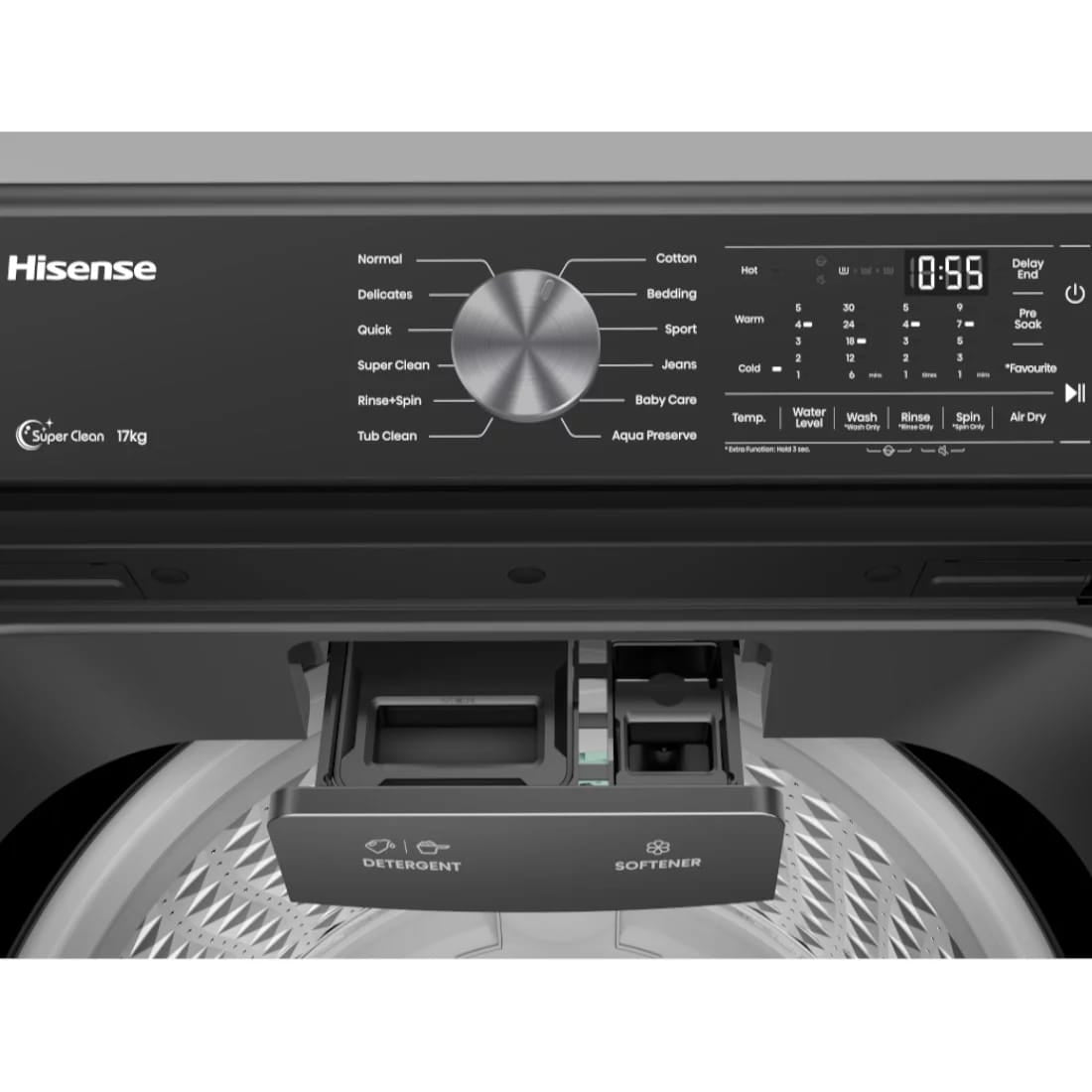 MACHINE A LAVER HISENSE 17KG TOP LOAD WT3T1723UB MACHINE A LAVER HISENSE 17KG TOP LOAD WT3T1723UB