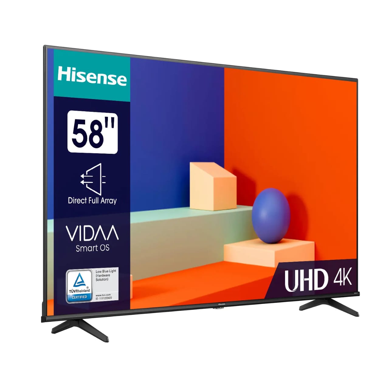 TELEVISEUR HISENSE 58" LED UHD 4K SMART VIDAA 58A6K TELEVISEUR HISENSE 58" LED UHD 4K SMART VIDAA 58A6K