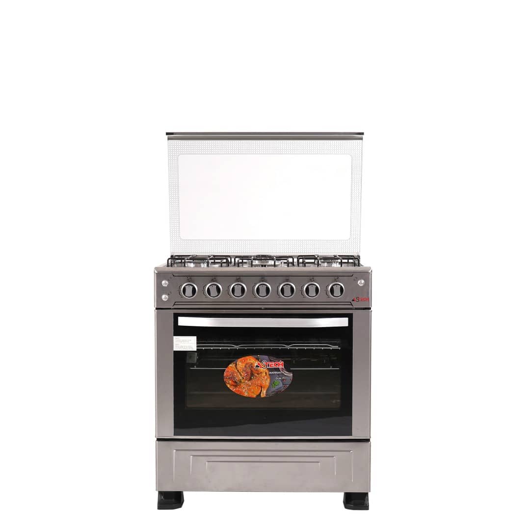 CUISINIERE ASTECH 5FEUX 80X60 A GAZ AVEC FOUR A GAZ INOX 80MIS CUISINIERE ASTECH 5FEUX 80X60 A GAZ AVEC FOUR A GAZ INOX 80MIS