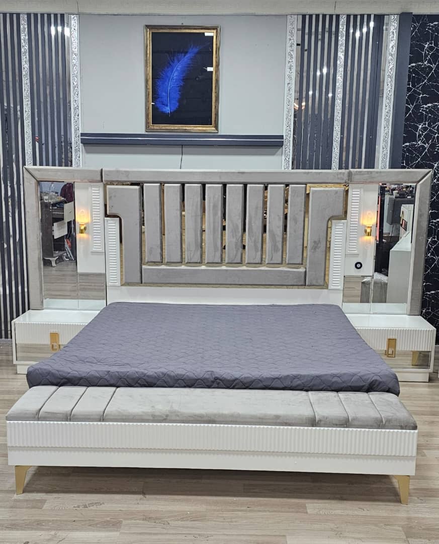 CHAMBRE A COUCHER ARMOIRE 6BATTANTS 6PIECES BLANC BAMBI CHAMBRE A COUCHER ARMOIRE 6BATTANTS 6PIECES BLANC BAMBI