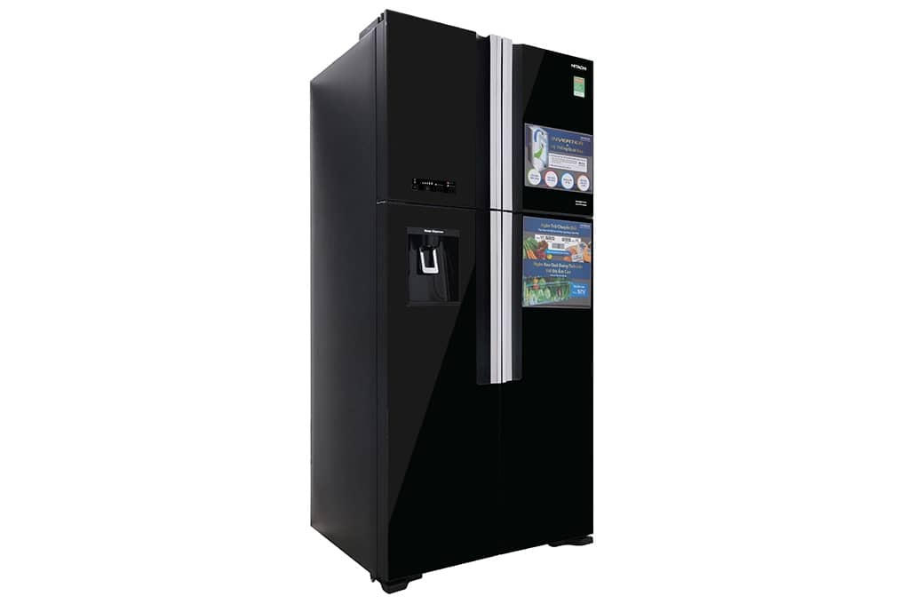 Réfrigérateur HITACHI 4 portes 550 litres avec fontaine noir RW690P7PB Réfrigérateur HITACHI 4 portes 550 litres avec fontaine noir RW690P7PB