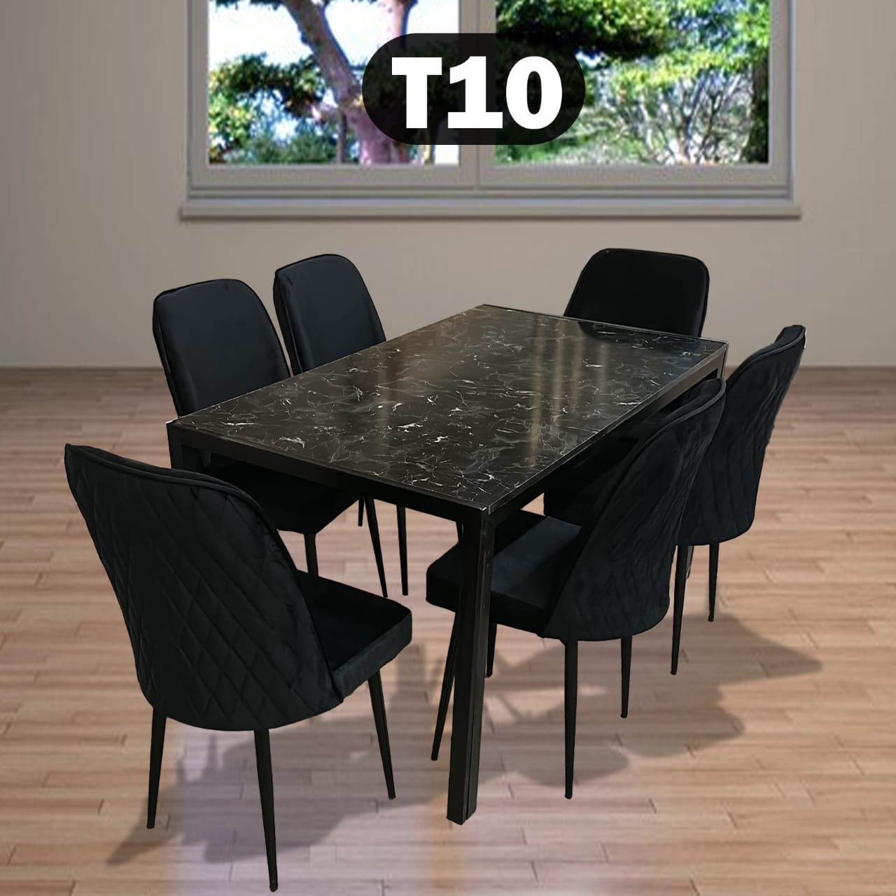 TABLE A MANGER 6PLACES 80X140 METAL NOIR T10 TABLE A MANGER 6PLACES 80X140 METAL NOIR T10