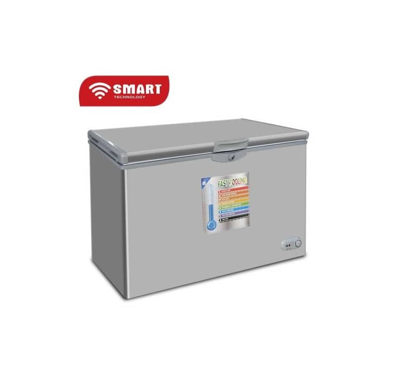 CONGELATEUR SMART TECHNOLOGY HORIZONTAL 350LITRES AVEC VITRE GRIS STCC320V CONGELATEUR SMART TECHNOLOGY HORIZONTAL 350LITRES AVEC VITRE GRIS STCC320V