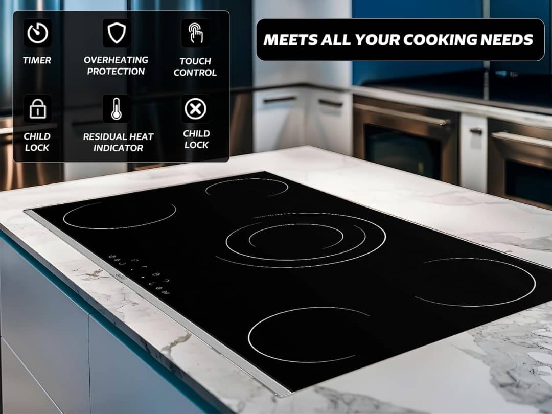 PLAQUE INDUCTION VERA 5FEUX 90X60 ELECTRIQUE VITROCERAMIQUE NOIR PE90005 PLAQUE INDUCTION VERA 5FEUX 90X60 ELECTRIQUE VITROCERAMIQUE NOIR PE90005