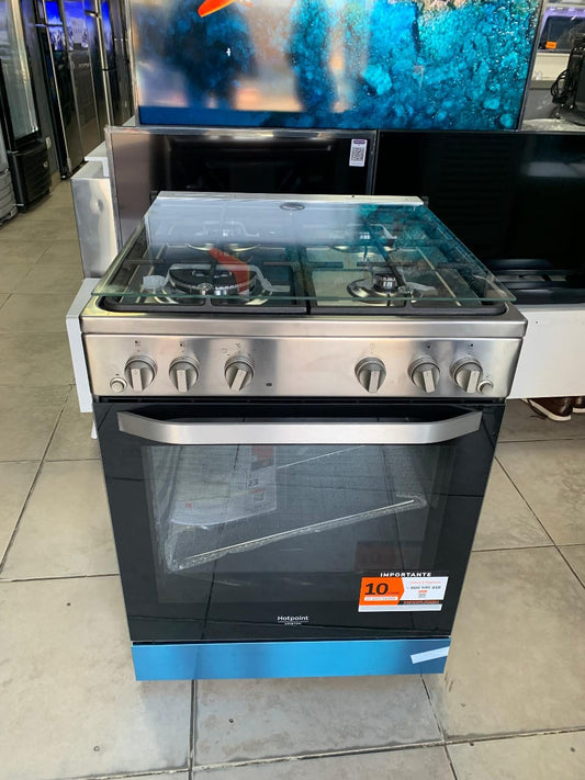 CUISINIERE HOTPOINT 4FEUX A GAZ 60X60 FOUR A GAZ GRIS HS67G2PMX/IT/1