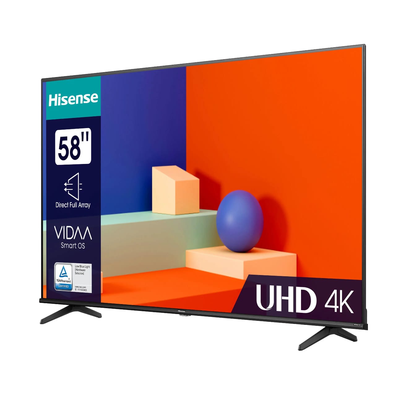 TELEVISEUR HISENSE 58" LED UHD 4K SMART VIDAA 58A6K TELEVISEUR HISENSE 58" LED UHD 4K SMART VIDAA 58A6K