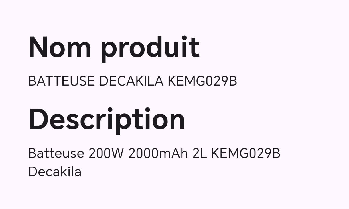 BATTEUSE DECAKILA KEMG029B BATTEUSE DECAKILA KEMG029B