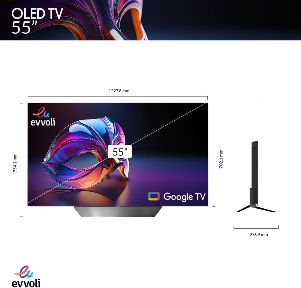 TELEVISEUR EVVOLI 55" OLED SMART GOOGLE TV 55EV9-OLED TELEVISEUR EVVOLI 55" OLED SMART GOOGLE TV 55EV9-OLED