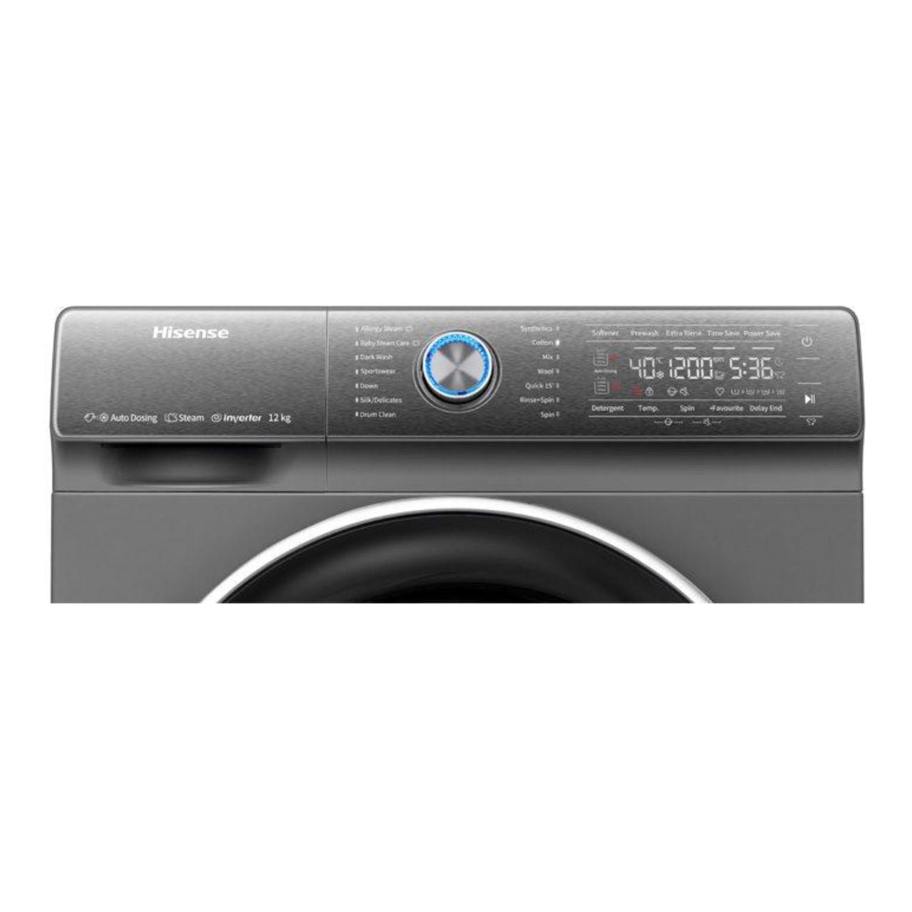 MACHINE A LAVER HISENSE 12KG/8KG SECHAGE FRONT LOAD GRIS WD5S1245BB MACHINE A LAVER HISENSE 12KG/8KG SECHAGE FRONT LOAD GRIS WD5S1245BB