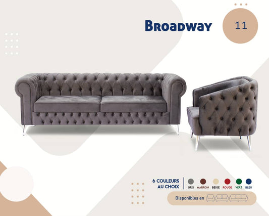SALON CANAPE 7PLACES COULEUR AU CHOIX BROADWAY