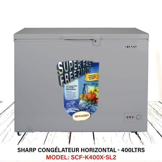 CONGELATEUR SHARP HORIZONTAL 400LITRES GRIS SCFK400XLS2