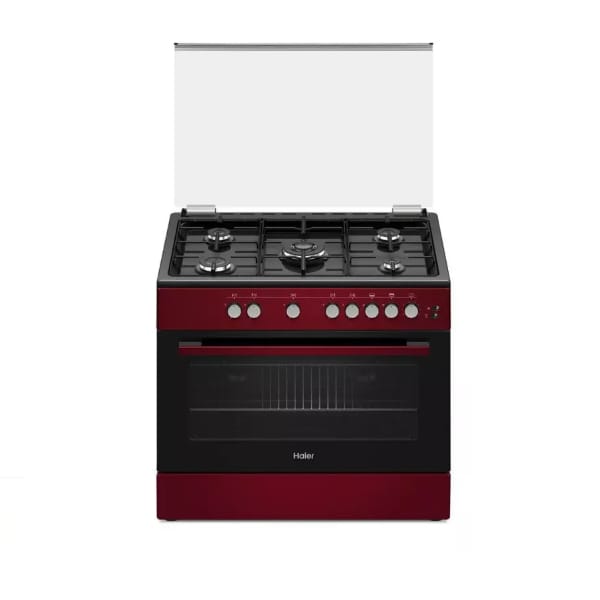 CUISINIERE HAIER 5FEUX 90X60 A GAZ ROUGE HCR6050EGR CUISINIERE HAIER 5FEUX 90X60 A GAZ ROUGE HCR6050EGR