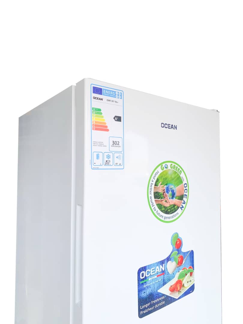 CONGELATEUR OCEAN VERTICAL 377LITRES 7TIROIRS PLAQUE ALUMINIUM BLANC CVKT377TA+ CONGELATEUR OCEAN VERTICAL 377LITRES 7TIROIRS PLAQUE ALUMINIUM BLANC CVKT377TA+