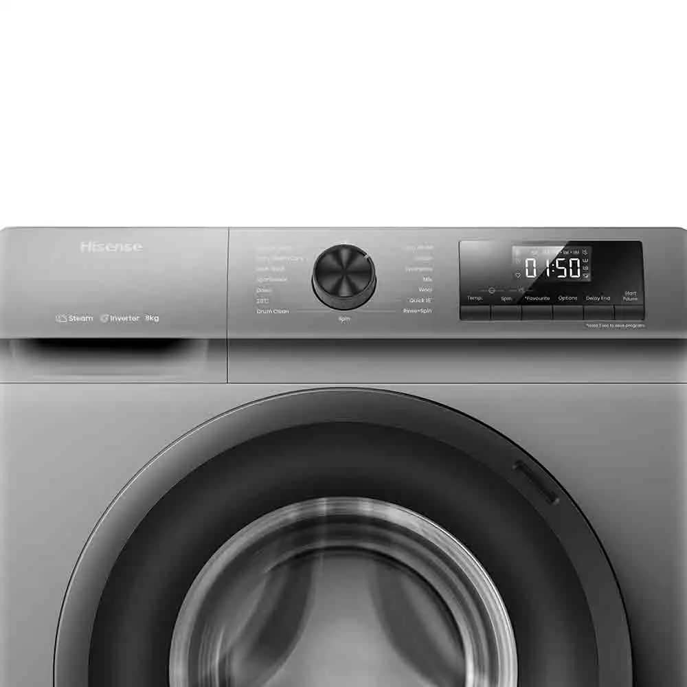 MACHINE A LAVER HISENSE 8KG INVERTER FRONT LOAD GRIS WFQP8014EVMT MACHINE A LAVER HISENSE 8KG INVERTER FRONT LOAD GRIS WFQP8014EVMT