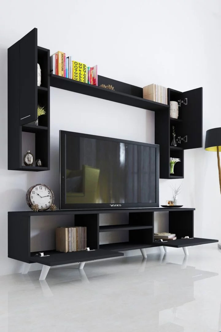 Meuble TV - 1m80 - Noire Meuble TV - 1m80 - Noire