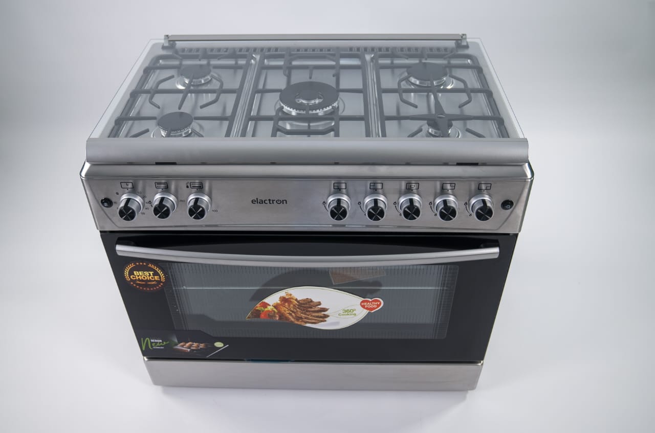 CUISINIERE ELACTRON 5FEUX 90X60 INOX EL6090 CUISINIERE ELACTRON 5FEUX 90X60 INOX EL6090