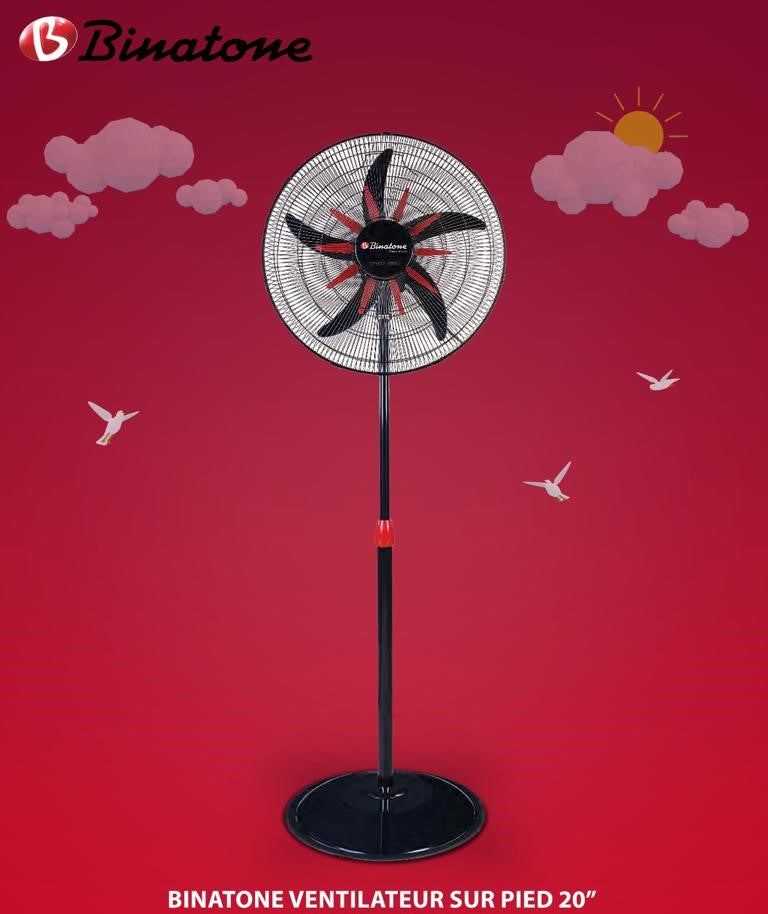 VENTILATEURE BINATONE 20" SUR PIED TS2020 VENTILATEURE BINATONE 20" SUR PIED TS2020