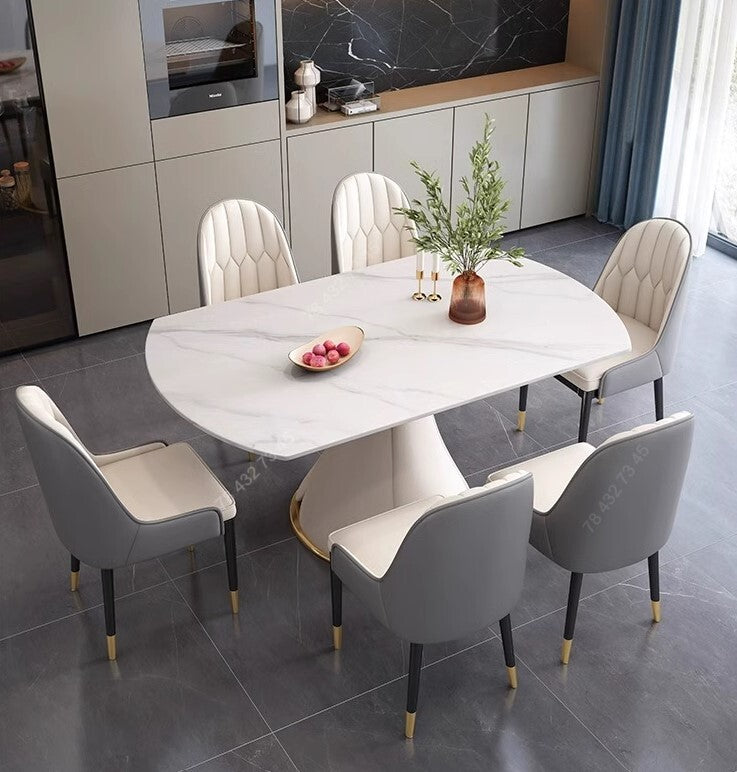 Table A Manger - Marbre - Blanc Table A Manger - Marbre - Blanc