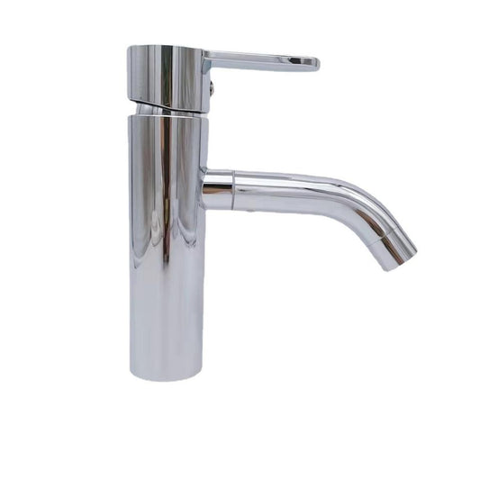 Robinet de salle de bain moderne en nickel brossé, robinet de lavabo monotrou, version améliorée, robinet de meuble-lavabo avec pièces détachées