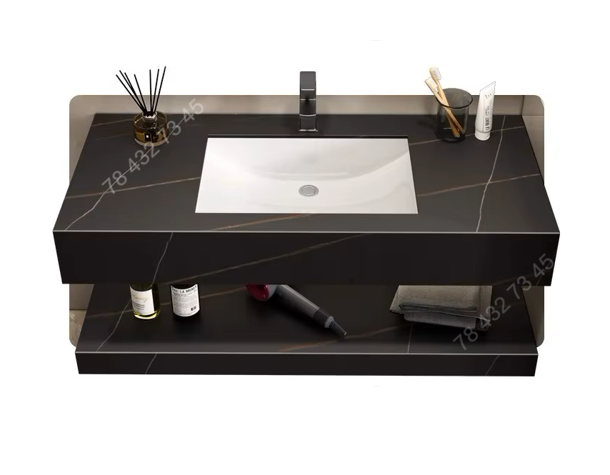 Meuble salle de bain moderne 1m50 - Noir Meuble salle de bain moderne 1m50 - Noir