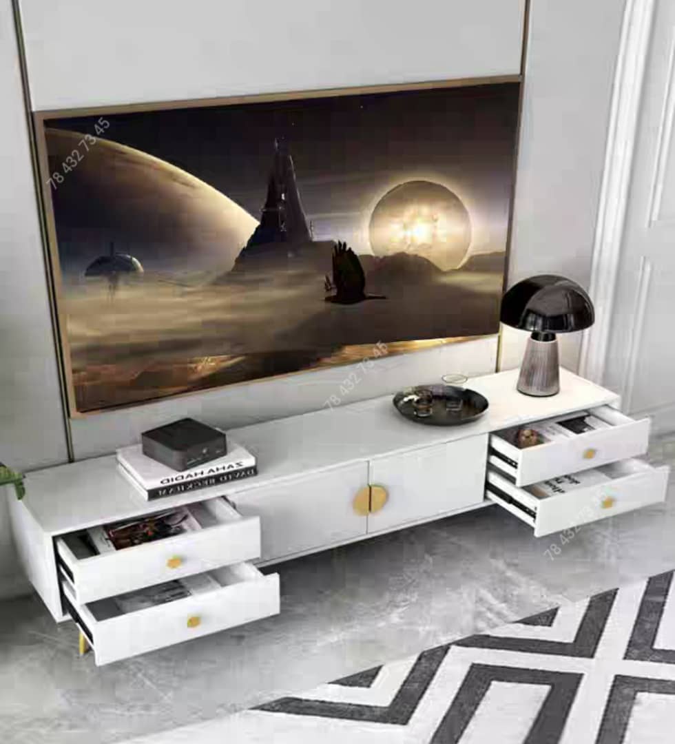 Meuble TV 2M Blanc Meuble TV 2M Blanc