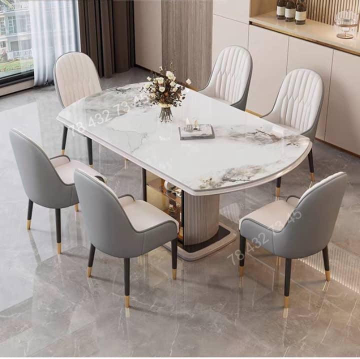 Table A Manger - Marbre - Blanc Table A Manger - Marbre - Blanc