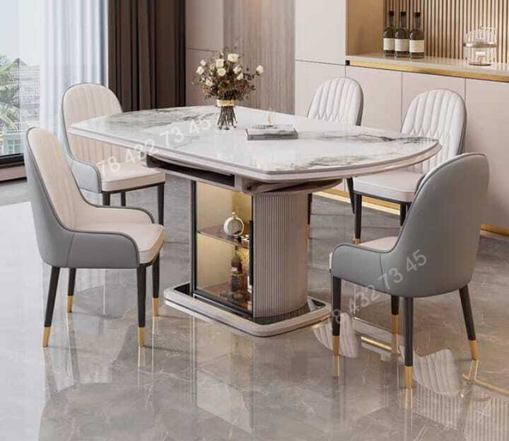 Table A Manger - Marbre - Blanc Table A Manger - Marbre - Blanc