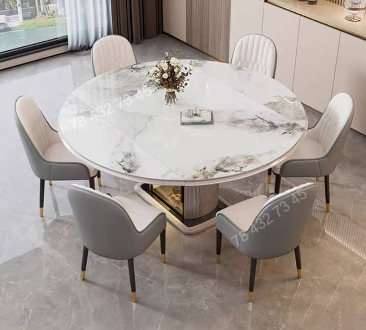 Table A Manger - Marbre - Blanc Table A Manger - Marbre - Blanc