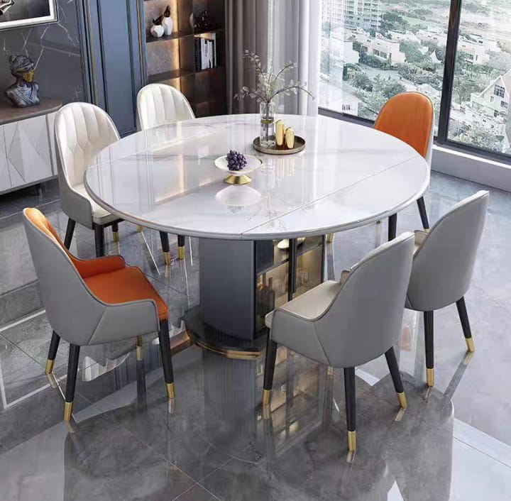Table A Manger - Marbre - Blanc Table A Manger - Marbre - Blanc
