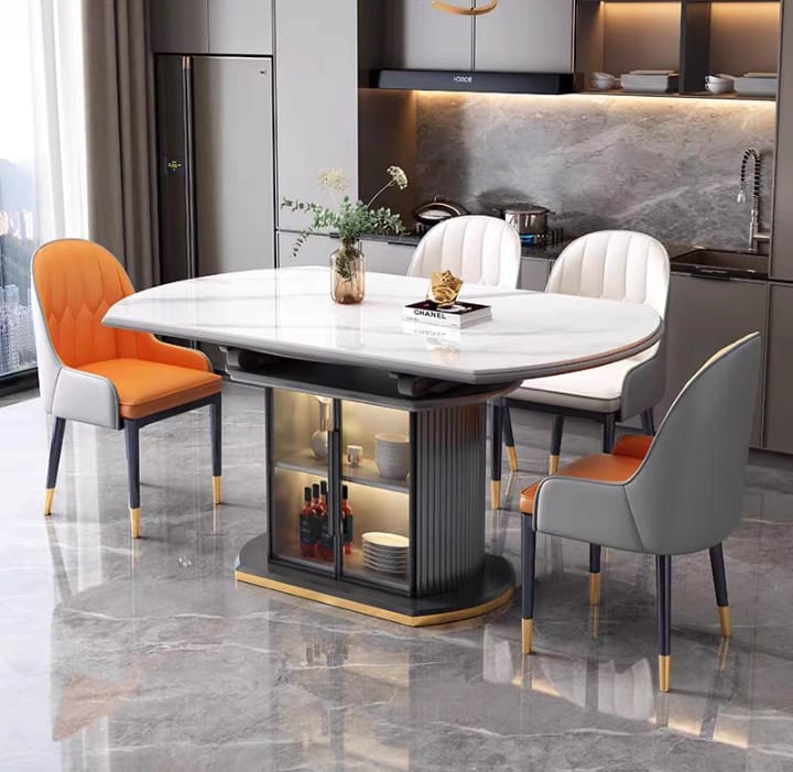Table A Manger - Marbre - Blanc Table A Manger - Marbre - Blanc