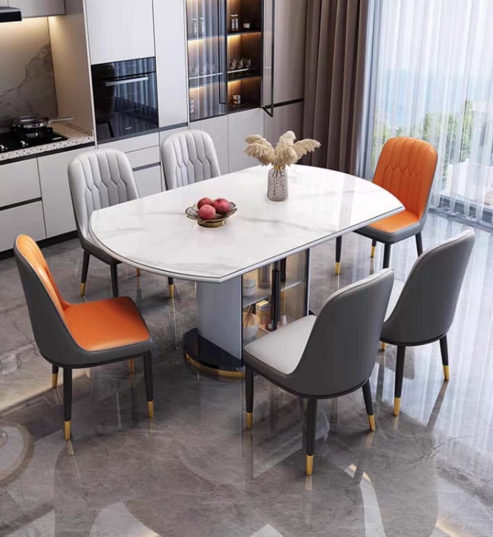 Table A Manger - Marbre - Blanc Table A Manger - Marbre - Blanc