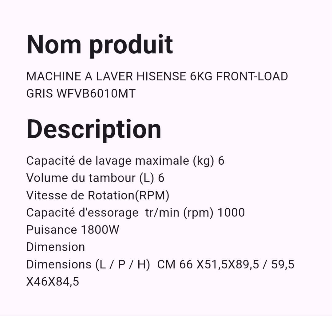 Machine A Laver Roch 6 Kg Machine A Laver Roch 6 Kg