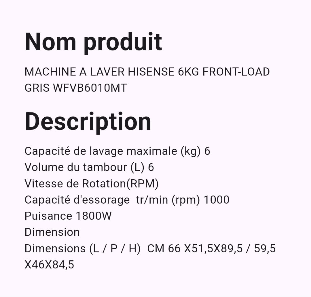 Machine A Laver Hisense 6 kg Gris Machine A Laver Hisense 6 kg Gris