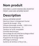 MACHINE A LAVER HISENSE 8KG INVERTER FRONT LOAD GRIS WFQP8014EVMT MACHINE A LAVER HISENSE 8KG INVERTER FRONT LOAD GRIS WFQP8014EVMT