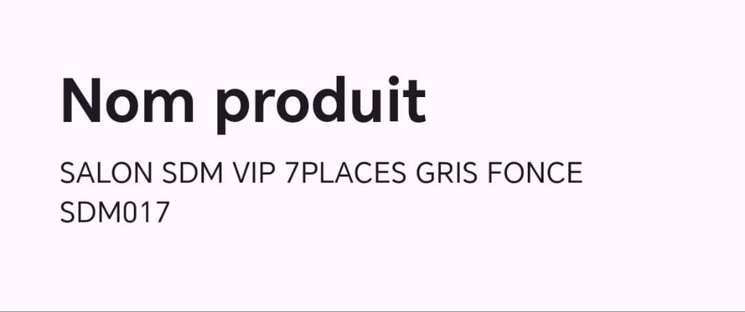 SALON SDM VIP 7PLACES GRIS FONCE SDM017 SALON SDM VIP 7PLACES GRIS FONCE SDM017