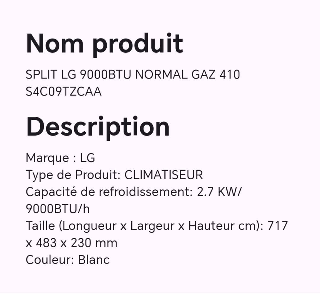 SPLIT LG 9000BTU NORMAL GAZ 410 S4C09TZCAA SPLIT LG 9000BTU NORMAL GAZ 410 S4C09TZCAA