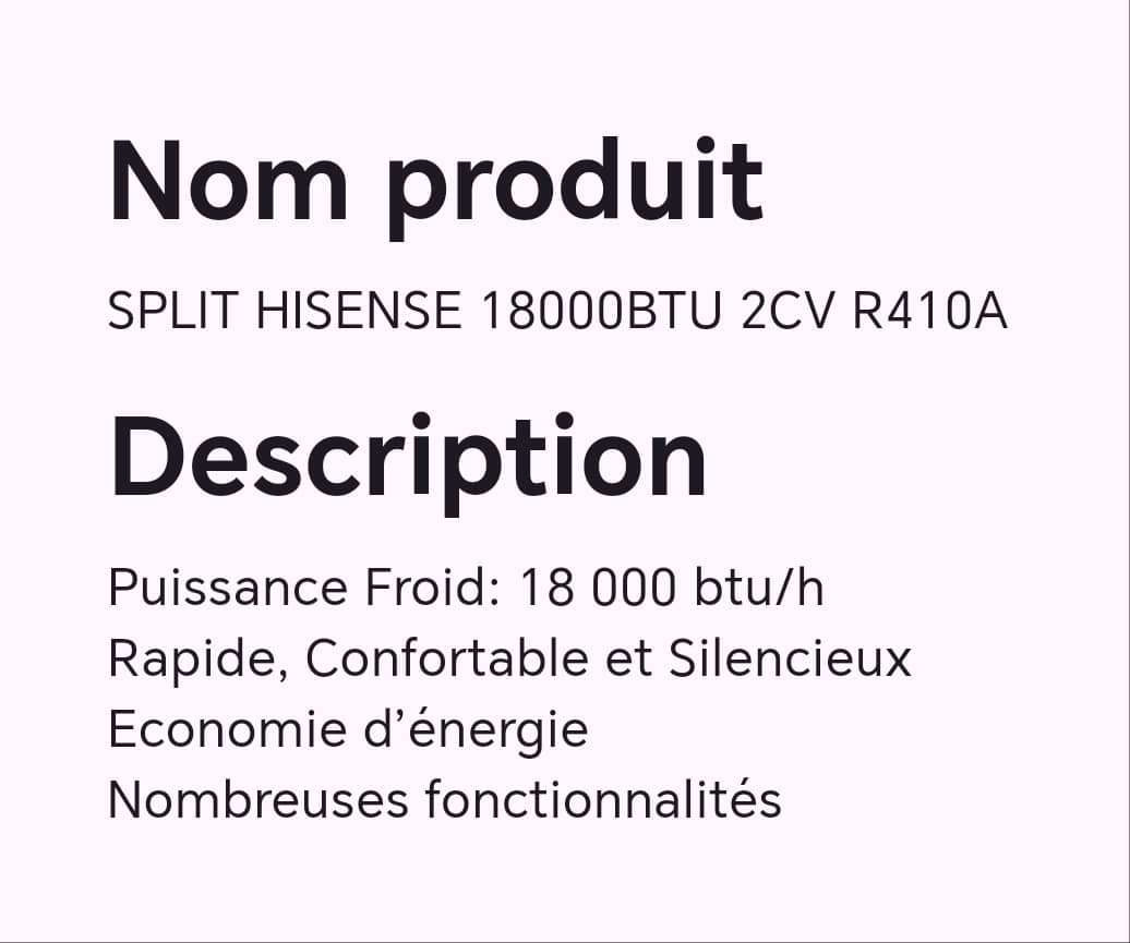 SPLIT HISENSE 18000BTU 2CV R410A SPLIT HISENSE 18000BTU 2CV R410A