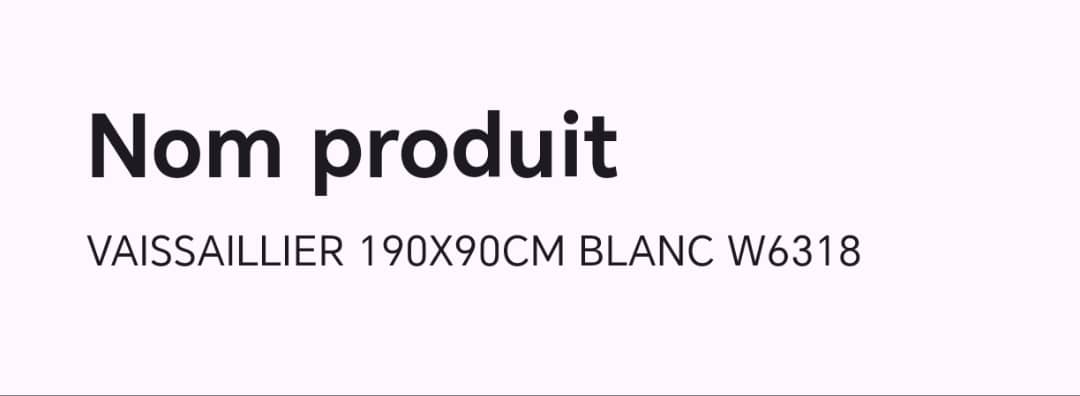 Vaisselier 190X90CM blanc W6318 Vaisselier 190X90CM blanc W6318